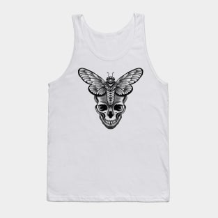 Moth Insect Scull Tank Top